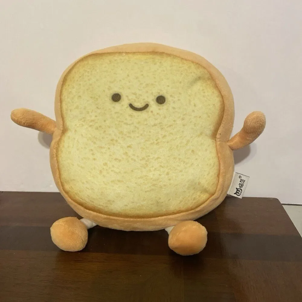 Creative Funny Toast Happy Bread Plush Toy Pillow Soft Gift Toy Home Decoration